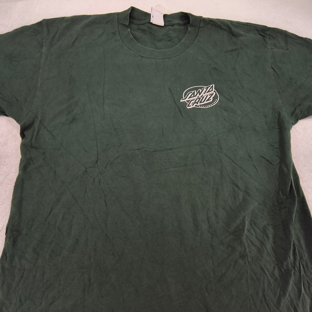 Santa Cruz Crew Neck Short Sleeve Graphic Shirt Mens Size Extra Large XL Green